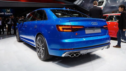UNDER BUMPER ABS REAR DIFFUSER SUITABLE FOR AUDI A4 B9 8W S4 FOR SLINE with black tips 