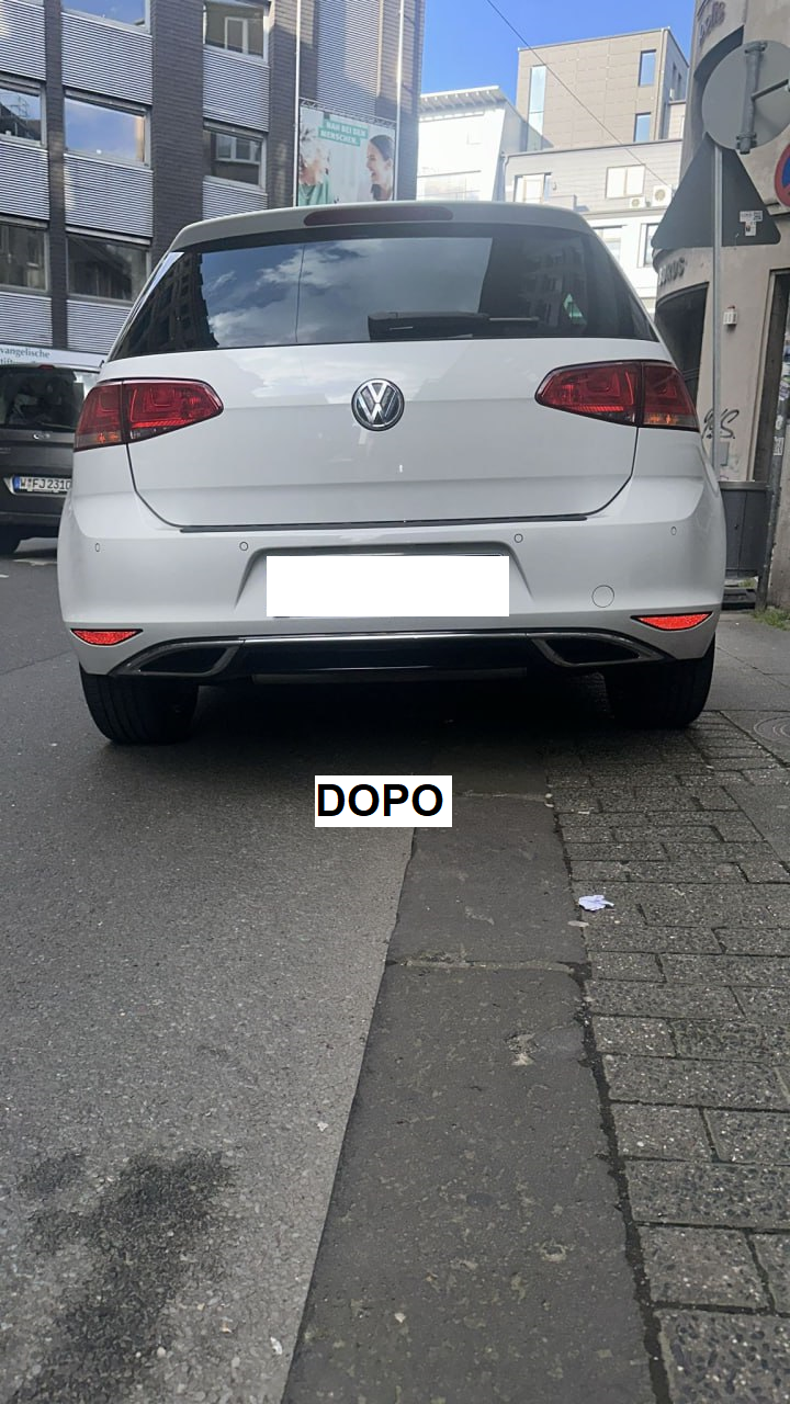 DIFFUSORE SOTTO PARAURTI VW GOLF VII 7.5 2016+ ESTRATTORE POSTERIORE ABS