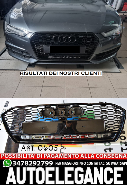 GRIGLIA ANTERIORE AUDI A6 4G C7 2014+ LIFT AVANT BERLINA CALANDRA RS6 NERA 0605