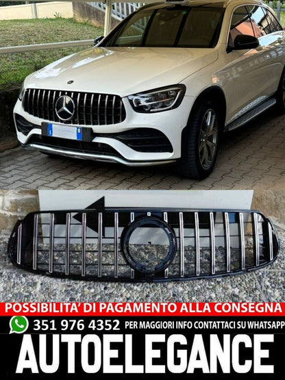 GRIGLIA ADATTA PER MERCEDES GLC X253 C253 LIFT AMG 2019-2022 LOOK GT CROMATA