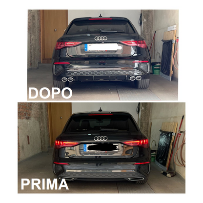 💎DIFFUSORE AUDI A3 8Y 2020+ SPORTBACK LOOK S3 PER PARAURTI SLINE💎