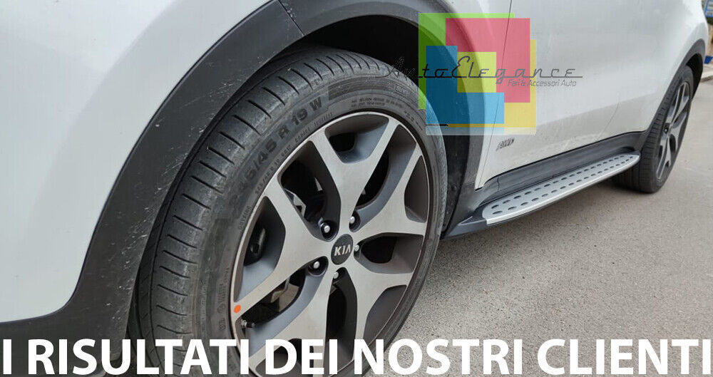 ✨PEDANE LATERALI ADATTE PER KIA SPORTAGE 2015+ ACCIAIO INOX E PVC✨