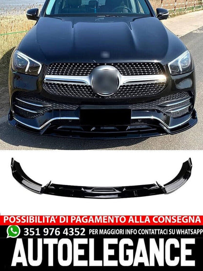 SPOILER LAMA SPLITTER SOTTOPARAURTI NERO LUCIDO MERCEDES GLE C167 W167 AMG LOOK