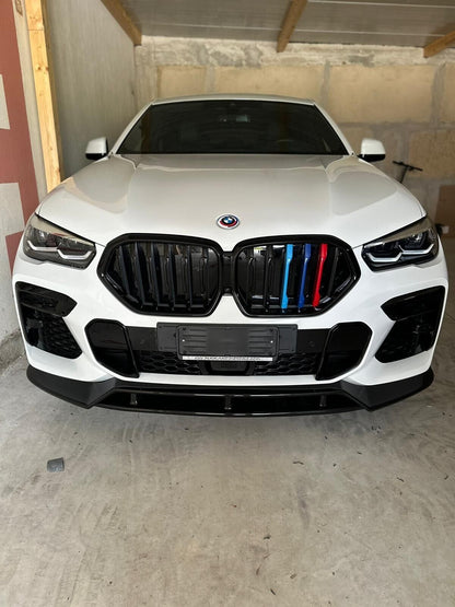Splitter Anteriore Ottica Nero Lucido adatto per BMW X6 G06 dal 19