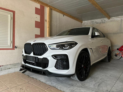 Splitter Anteriore Ottica Nero Lucido adatto per BMW X6 G06 dal 19