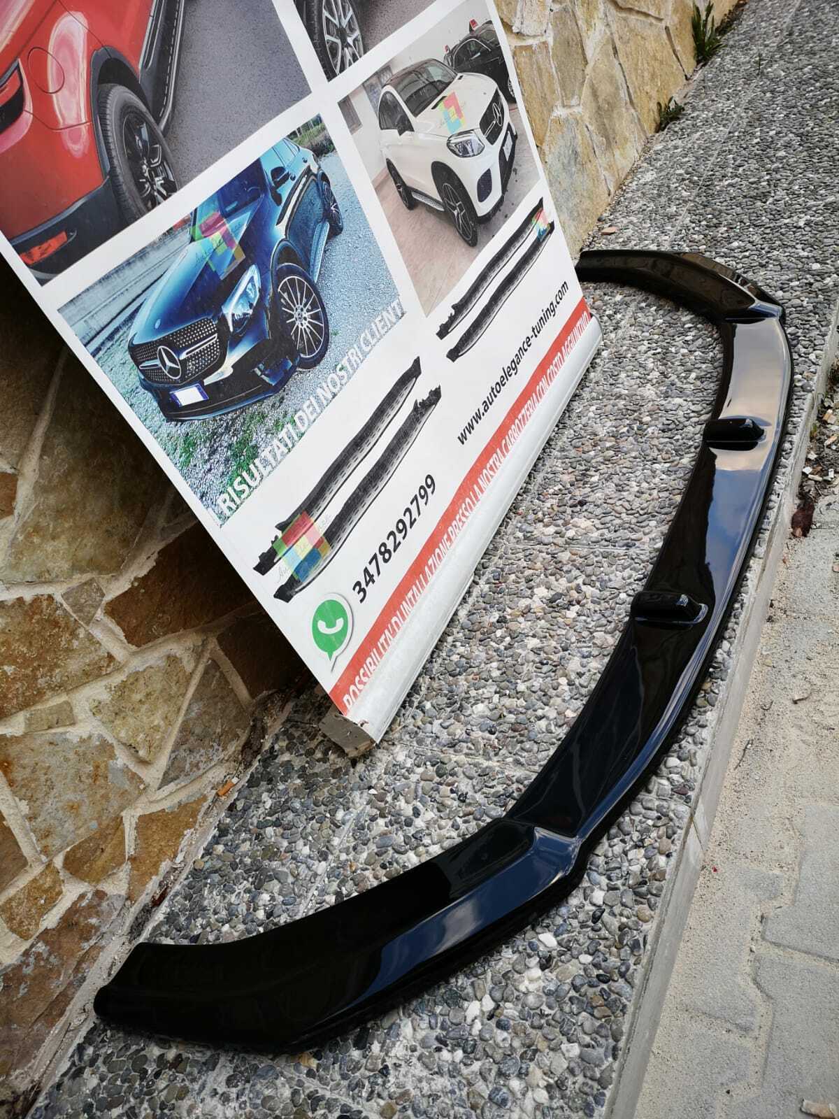SOTTO PARAURTI ANTERIORE ADATTO A AUDI A4 B9 RS4 2016+ SPLITTER ABS NERO 0013