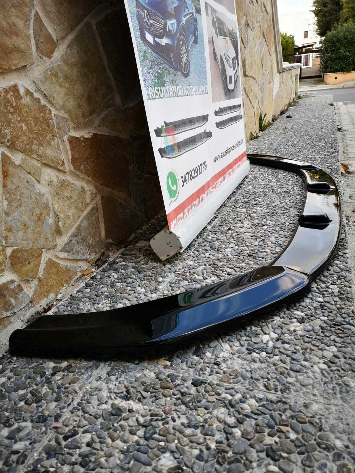 SOTTO PARAURTI ANTERIORE ADATTO A AUDI A4 B9 RS4 2016+ SPLITTER ABS NERO 0013