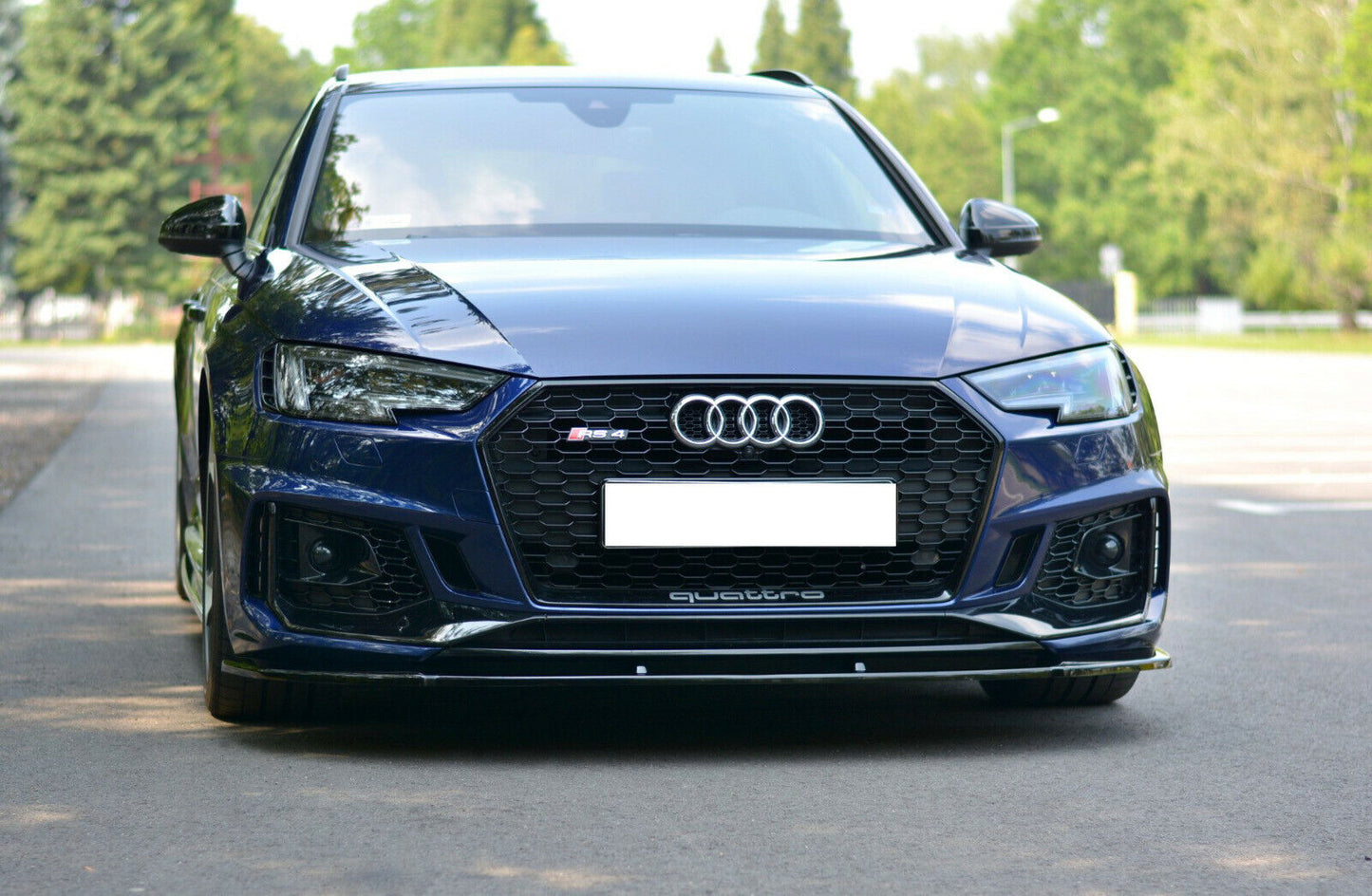 SOTTO PARAURTI ANTERIORE ADATTO A AUDI A4 B9 RS4 2016+ SPLITTER ABS NERO 0013