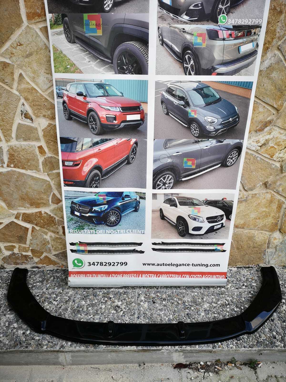 SOTTO PARAURTI ANTERIORE ADATTO A AUDI A4 B9 RS4 2016+ SPLITTER ABS NERO 0013