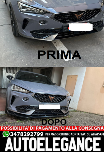 Front Lip Spoiler for CUPRA Formentor 2020+ Gloss Black 