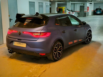 SPOILER TETTO ADATTO PER RENAULT MEGANE 4 IV STANDARD LOOK RS NERO LUCIDO