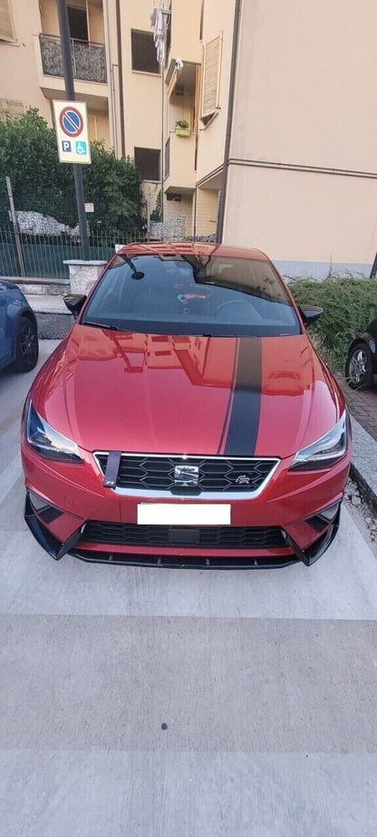 3 PIECE SPLITTER SUITABLE FOR SEAT IBIZA 5 6J FR 2017+ GLOSSY BLACK 