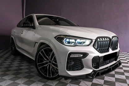 Splitter anteriore lama Performance Type 2 Nero lucido adatto per BMW X6 G06
