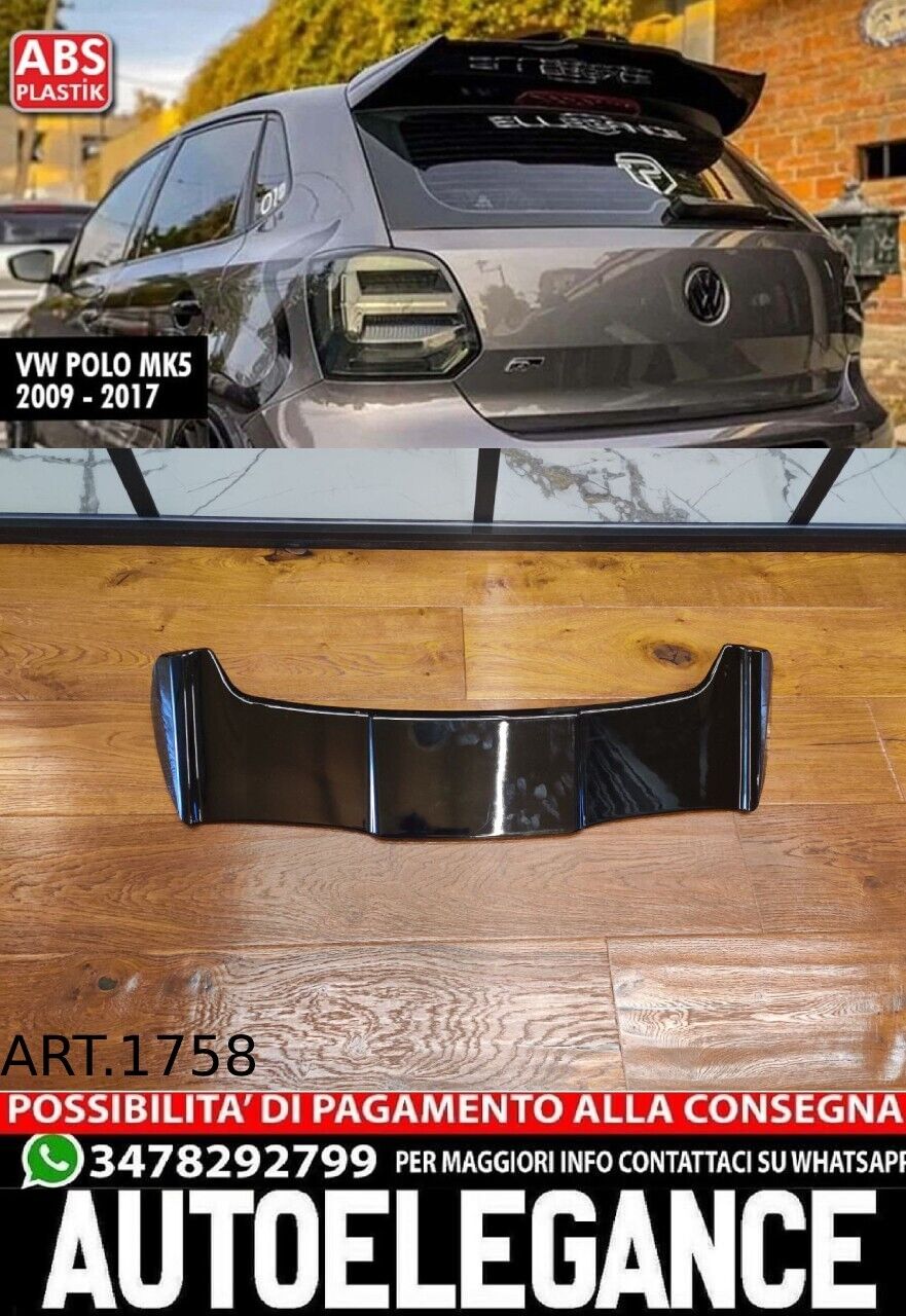 SPOILER POLO 6R 6C 2011-2018 BATMAN LOOK GLOSSY BLACK 