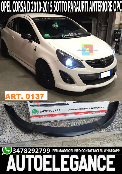 FRONT BUMPER SPOILER OPEL CORSA D 2010-2014 FACELIFT LOOK OPC ABS. 
