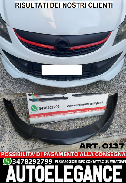 FRONT BUMPER SPOILER OPEL CORSA D 2010-2014 FACELIFT LOOK OPC ABS. 