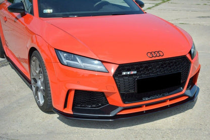 SPLITTER ANTERIORE PER AUDI TT FV MK3 2015+ ADATTO A PARAURTI RS NERO LUCIDO ABS