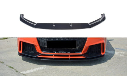 SPLITTER ANTERIORE PER AUDI TT FV MK3 2015+ ADATTO A PARAURTI RS NERO LUCIDO ABS