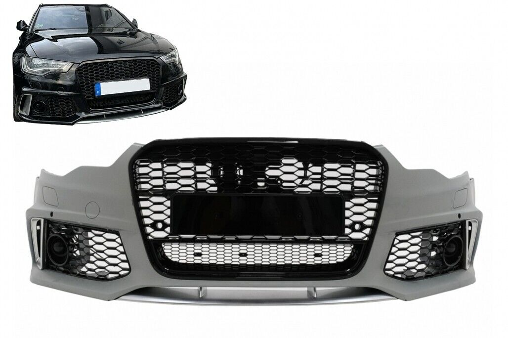 Front Bumper with Center Grille Suitable for Audi A6 C7 4G 2011-2015 RS6