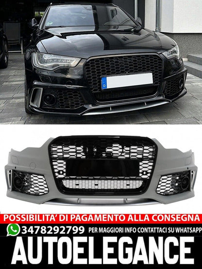 Front Bumper with Center Grille Suitable for Audi A6 C7 4G 2011-2015 RS6