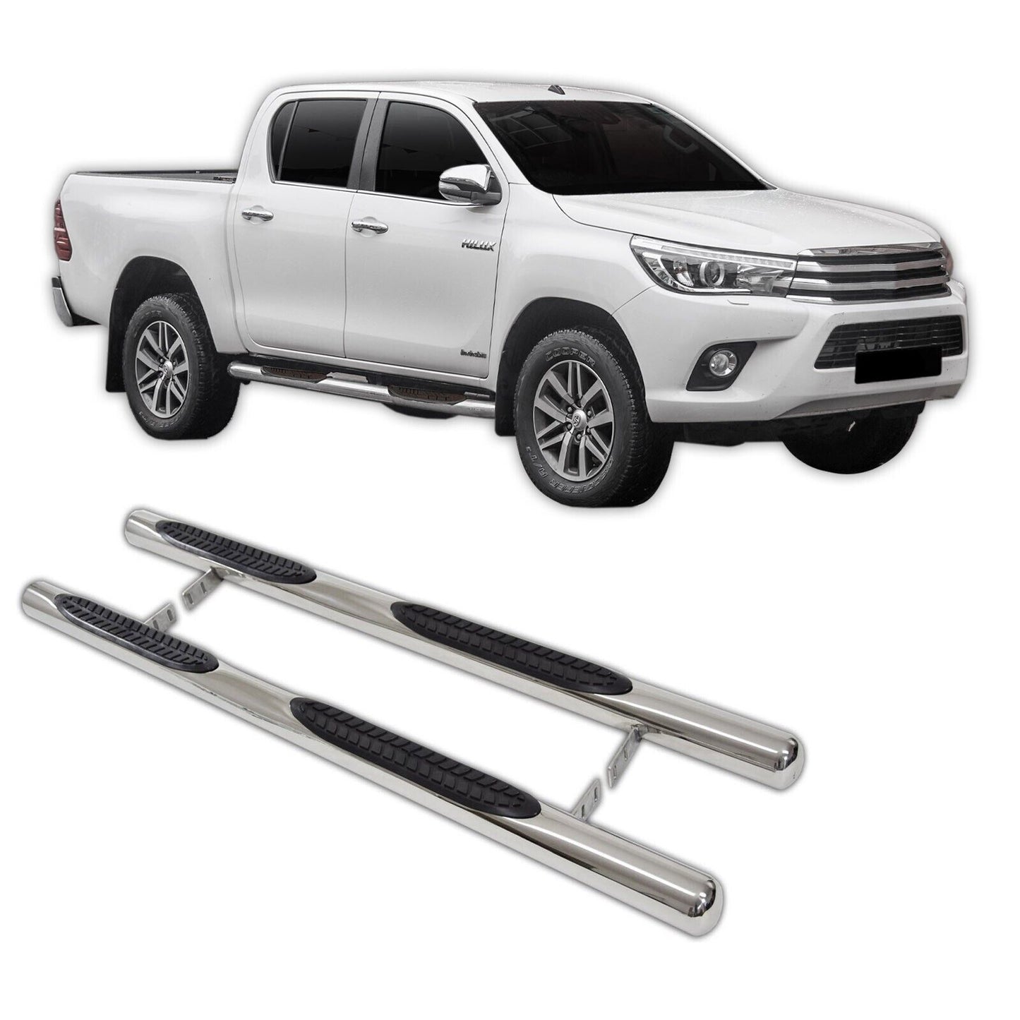 PEDANE SOTTOPORTA adatti per Toyota Hilux 2015-2022