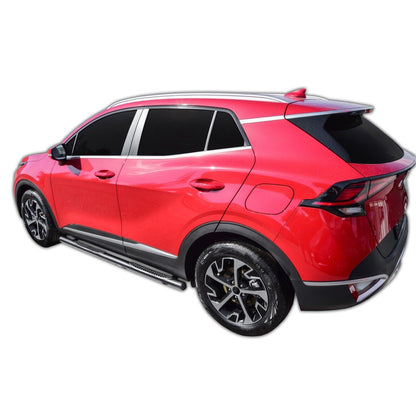 PEDANE SOTTOPORTA adatti  INOX per KIA SPORTAGE NQ5 dal 2022 Nero