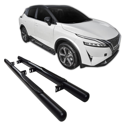 RUNNING BOARDS FOR NISSAN QASHQAI J12 from 2021 Black