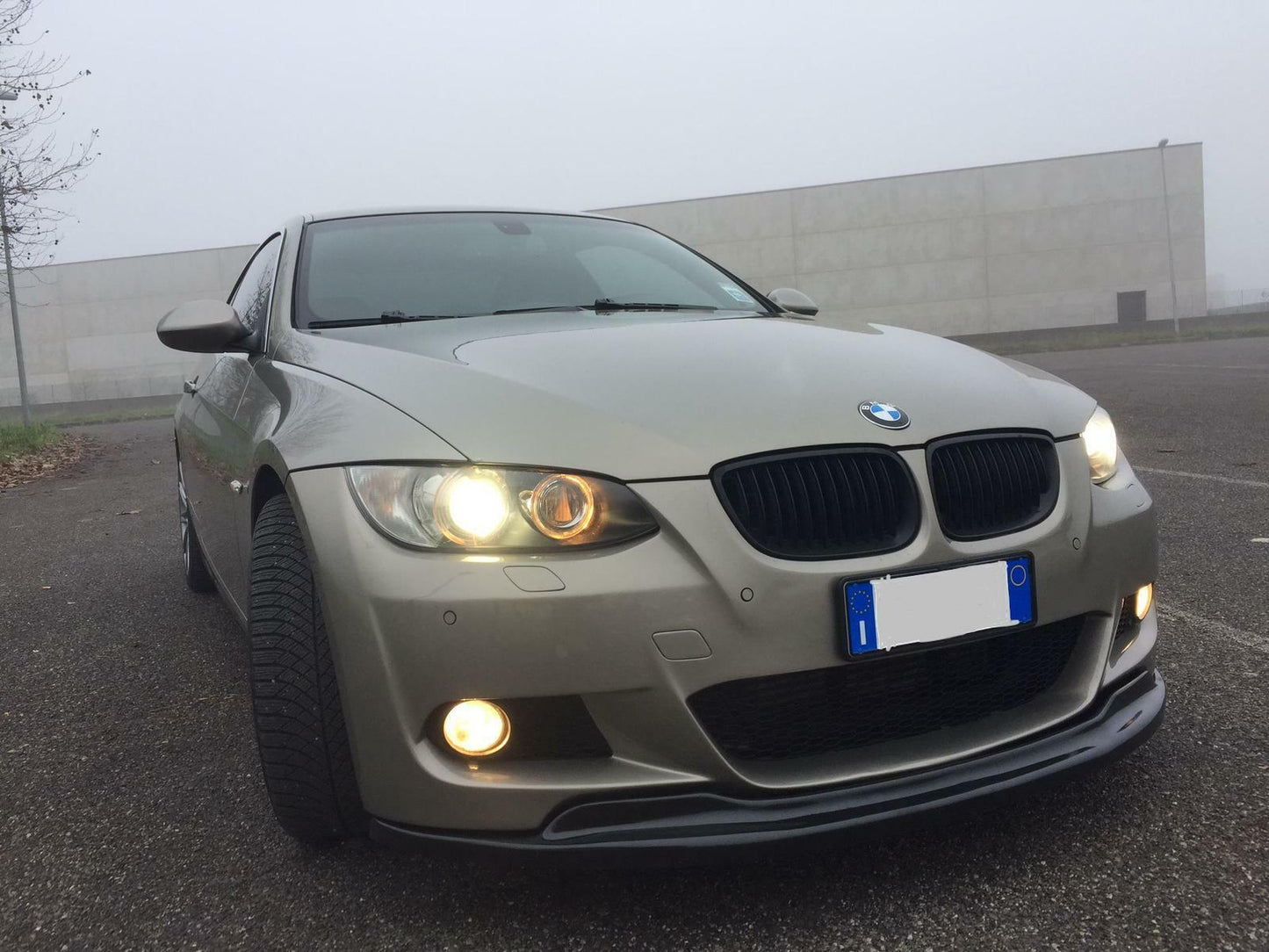 SOTTO PARAURTI BMW SERIE 3 E92 E93 SPOILER ANTERIORE M SPORT SPLITTER ABS NERO