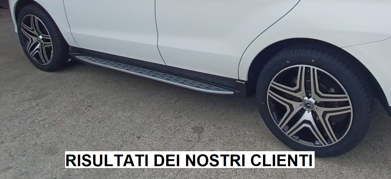 PEDANE LATERALI SOTTO PORTA MERCEDES GLE W166 2015-2018 TOP QUALITA' ALLUMINIO