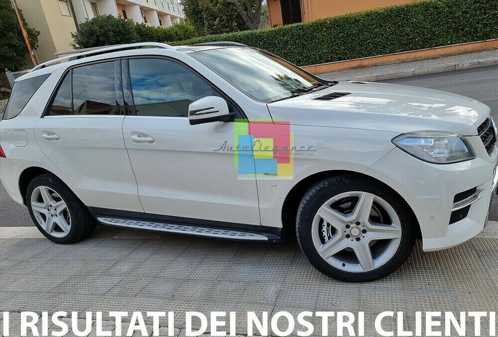 PEDANE LATERALI SOTTO PORTA MERCEDES GLE W166 2015-2018 TOP QUALITA' ALLUMINIO