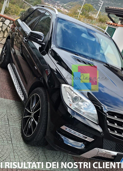 PEDANE LATERALI SOTTO PORTA MERCEDES GLE W166 2015-2018 TOP QUALITA' ALLUMINIO