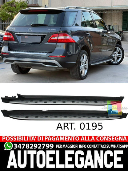 PEDANE LATERALI SOTTO PORTA MERCEDES GLE W166 2015-2018 TOP QUALITA' ALLUMINIO