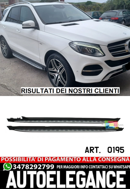 PEDANE LATERALI SOTTO PORTA MERCEDES GLE W166 2015-2018 TOP QUALITA' ALLUMINIO