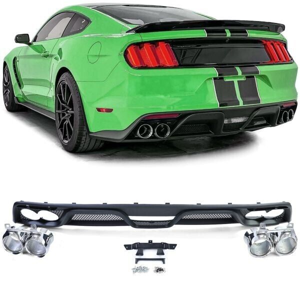 Rear Bumper Rear Diffuser Fit For Mustang 2015 - 2017