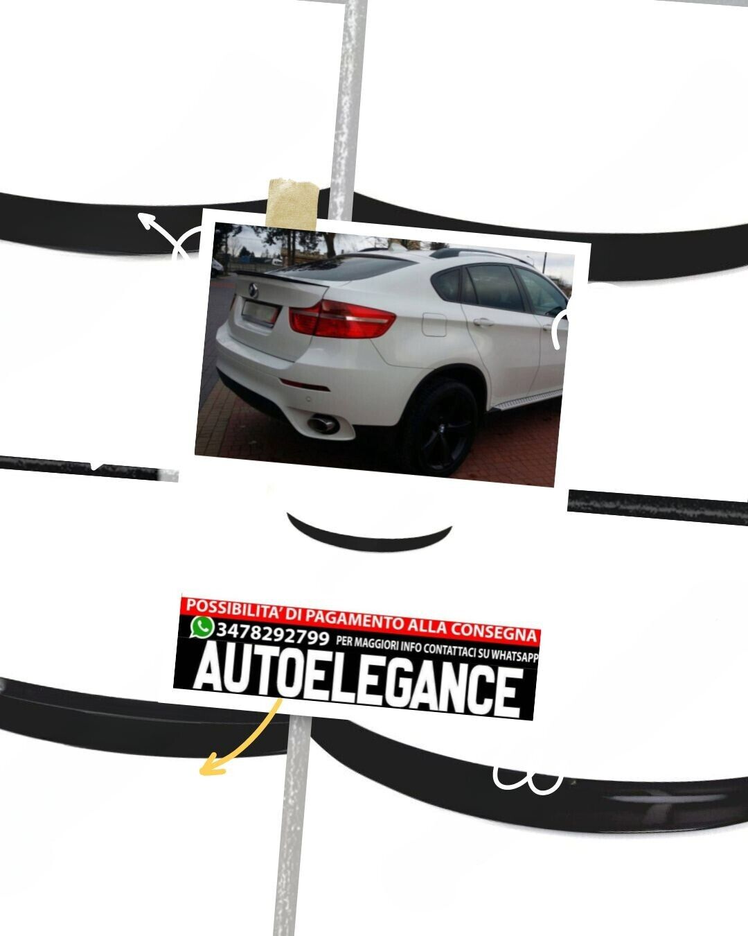 SPOILER adatto per BMW X6 E71 E72 2007-2014