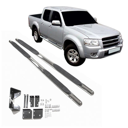 PEDANE LATERALI INOX ADATTI PER FORD RANGER 2006-12