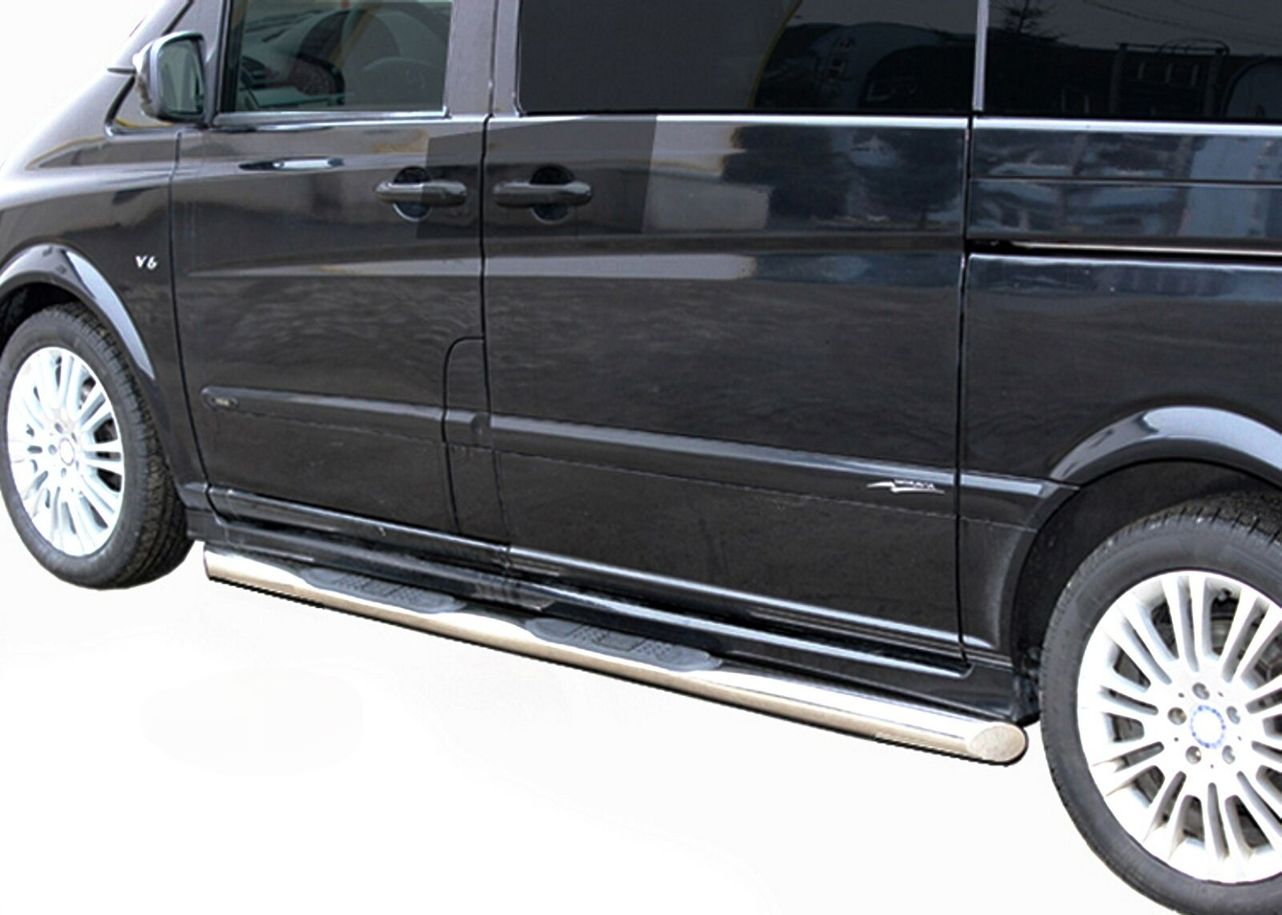 PEDANE LATERALI INOX ADATTI PER MERCEDES VITO VIANO W639 SWB 2005-2012