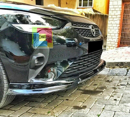 SPLITTER LABBRO OPEL CORSA F 2019+ PARAURTI ANTERIORE INFERIORE ABS NERO LUCIDO