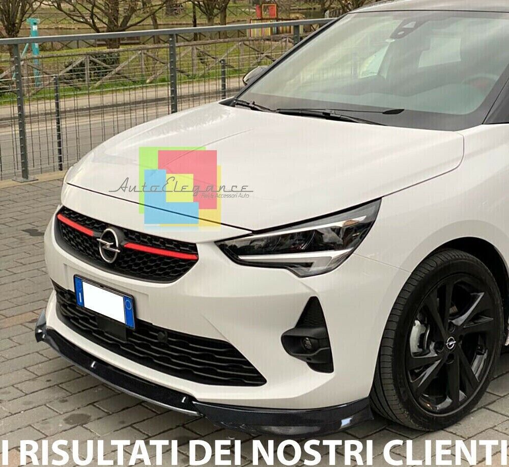 SPLITTER LABBRO OPEL CORSA F 2019+ PARAURTI ANTERIORE INFERIORE ABS NERO LUCIDO