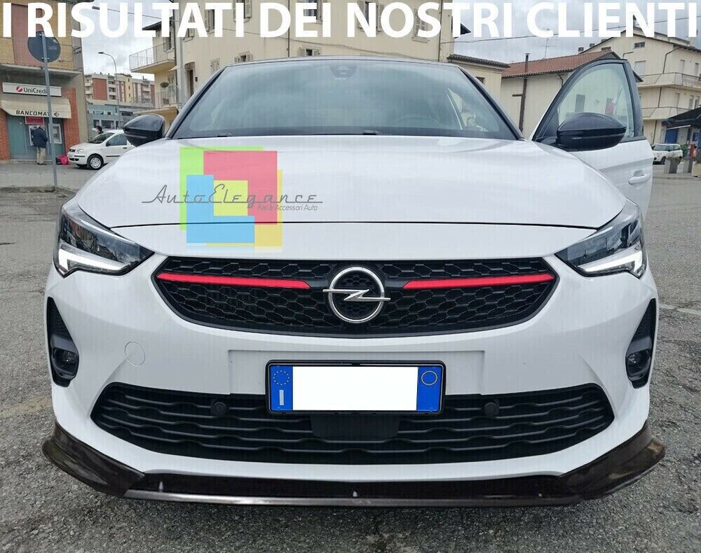 SPLITTER LABBRO OPEL CORSA F 2019+ PARAURTI ANTERIORE INFERIORE ABS NERO LUCIDO