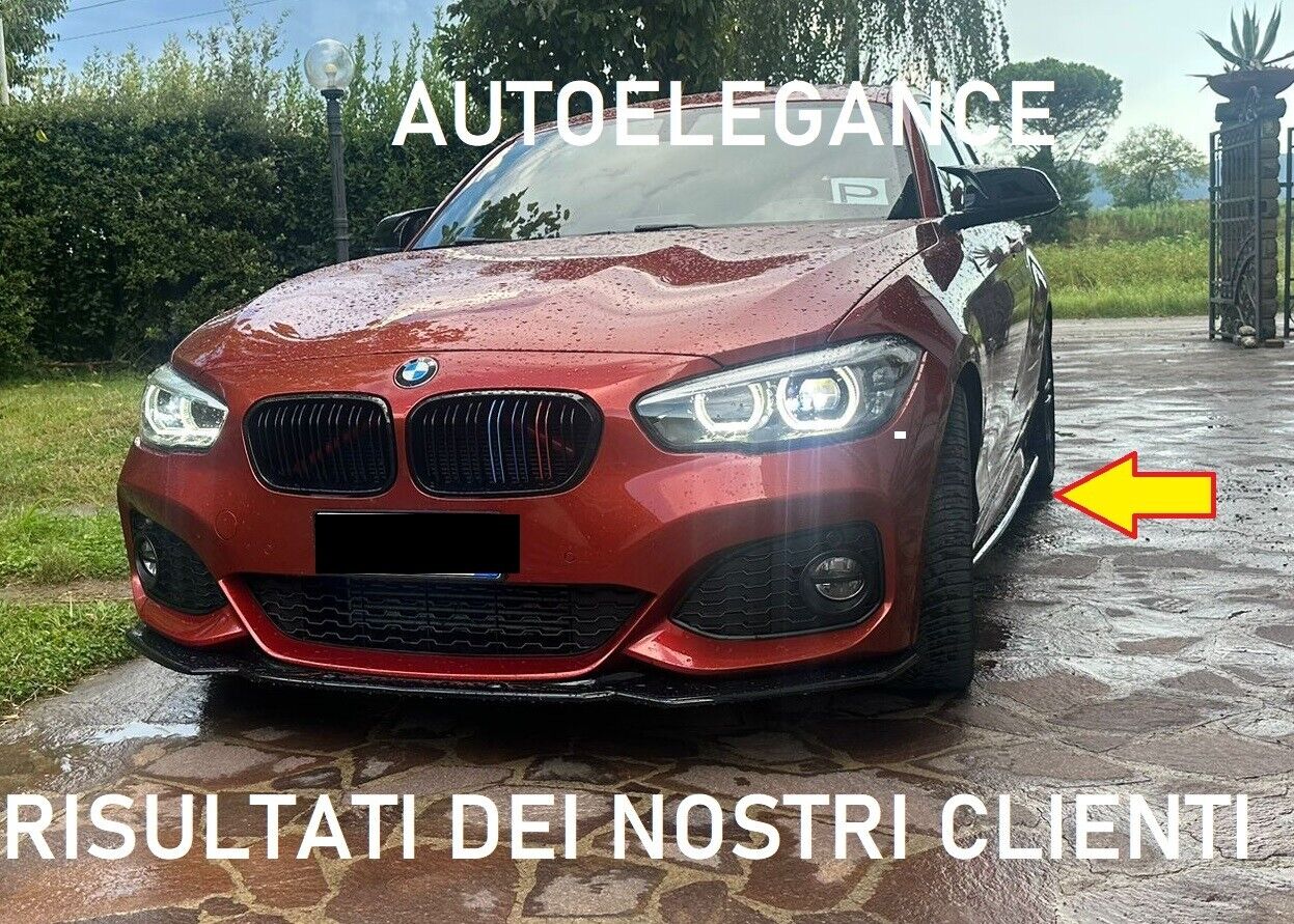 BMW SERIE 1 F20 F21 SOTTOSPLITTER MINIGONNE LATERALI SOTTOPORTA NERO LUCIDO 0034