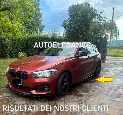BMW SERIE 1 F20 F21 SOTTOSPLITTER MINIGONNE LATERALI SOTTOPORTA NERO LUCIDO 0034