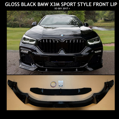 SPLITTER ANTERIORE ADATTO PER BMW X3 X3M SPORT GO1 2017