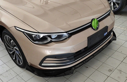 SPLITTER VW GOLF 8 VIII UNDER FRONT BUMPER ABS GLOSSY BLACK BLADE
