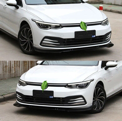 SPLITTER VW GOLF 8 VIII UNDER FRONT BUMPER ABS GLOSSY BLACK BLADE