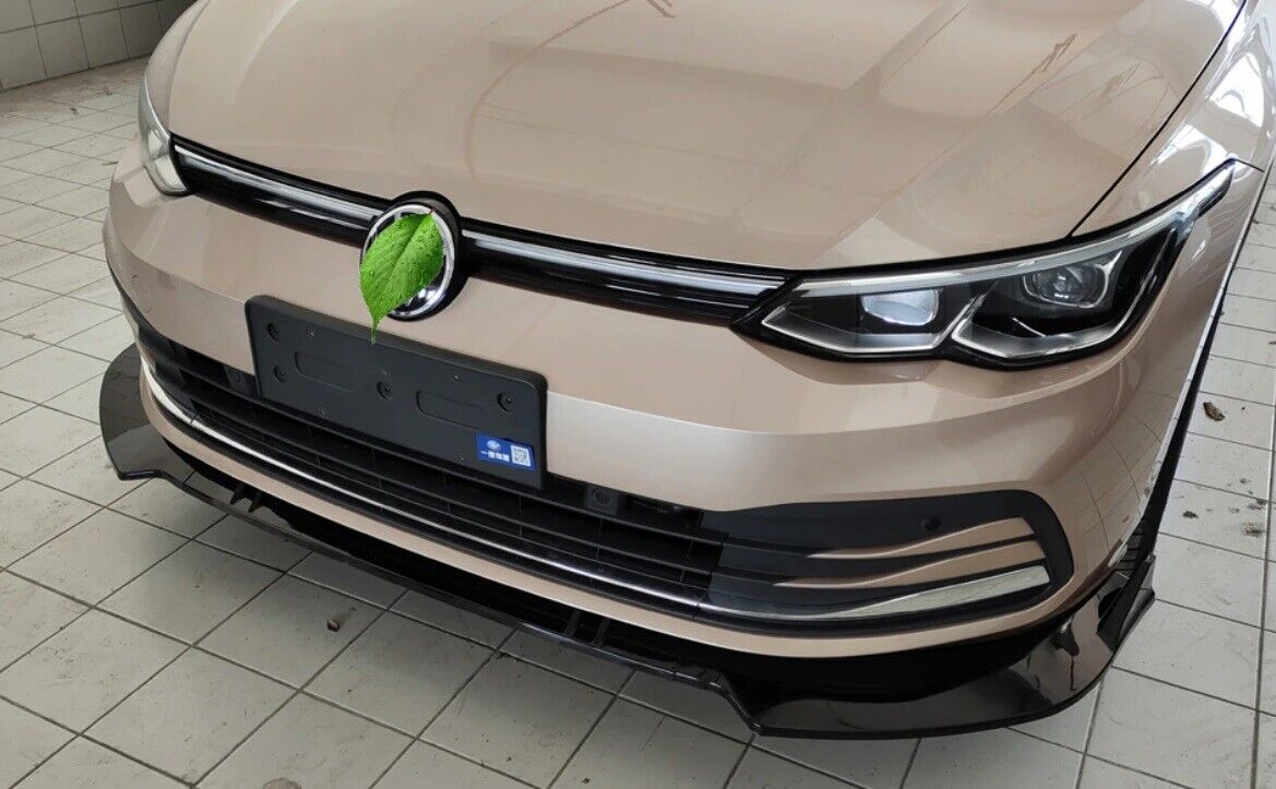 SPLITTER VW GOLF 8 VIII UNDER FRONT BUMPER ABS GLOSSY BLACK BLADE