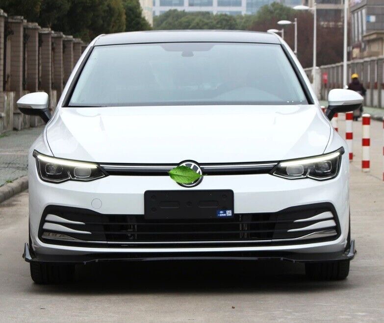 SPLITTER VW GOLF 8 VIII UNDER FRONT BUMPER ABS GLOSSY BLACK BLADE