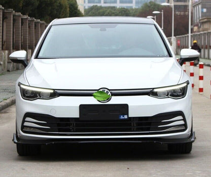 SPLITTER VW GOLF 8 VIII UNDER FRONT BUMPER ABS GLOSSY BLACK BLADE
