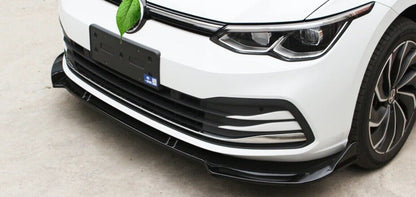 SPLITTER VW GOLF 8 VIII UNDER FRONT BUMPER ABS GLOSSY BLACK BLADE