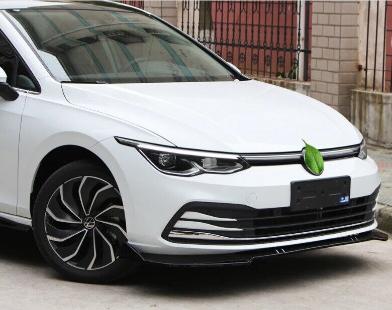 SPLITTER VW GOLF 8 VIII UNDER FRONT BUMPER ABS GLOSSY BLACK BLADE